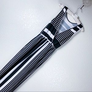 Black and white long jumpsuit